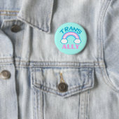 Badge Rond 5 Cm Transgenre Ally Turquoise (En situation)