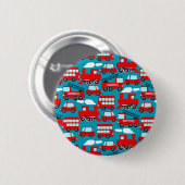 Badge Rond 5 Cm Transport rouge (Devant & derrière)