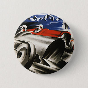 Badge Rond 5 Cm Transport vintage, Course Race Cars Racing