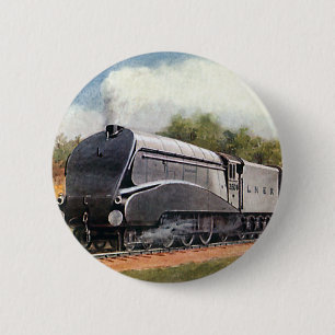 Badge Rond 5 Cm Transport vintage, train moderne à grande vitesse 