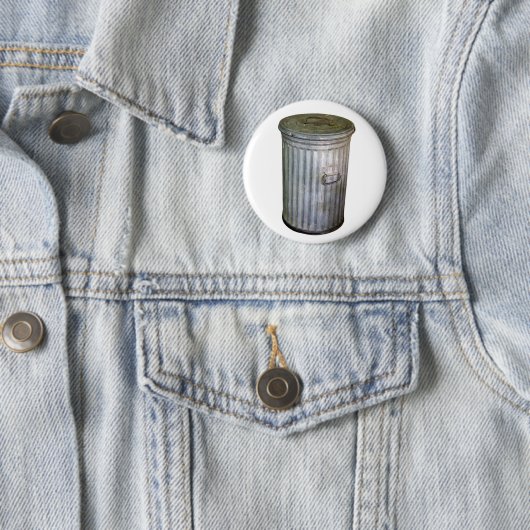 Badge Rond 5 Cm trash bin (En situation)