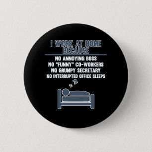 Badge Rond 5 Cm Travail à partir de la maison Faits Employés Agent