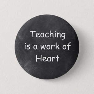Badge Rond 5 Cm Travail d'enseignement Art Chalkboard Design Idée 