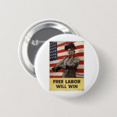 BADGE ROND 5 CM TRAVAIL LIBRE (Devant & derrière)