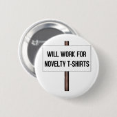 BADGE ROND 5 CM TRAVAILLERA POUR LE T-SHIRTS (Devant & derrière)