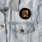 Badge Rond 5 Cm Travailleur de service alimentaire Afro Afro-Améri (En situation)