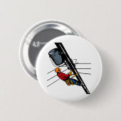 Badge Rond 5 Cm Travailleur électrique d'électricien de monteur de (Devant & derrière)