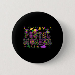 Badge Rond 5 Cm Travailleur postal Mardi Gras Symboles Masque de b