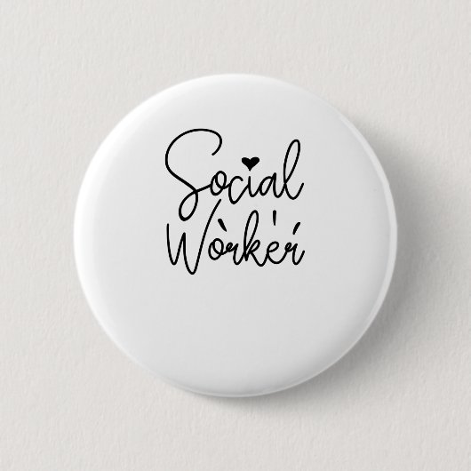 Badge Rond 5 Cm Travailleur social curieux (Devant)