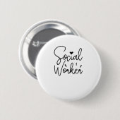 Badge Rond 5 Cm Travailleur social curieux (Devant & derrière)