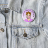 Badge Rond 5 Cm Travailleurs de la santé Merci (En situation)
