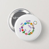 Badge Rond 5 Cm Travaillez toujours plus intelligemment, Soyez tou (Devant & derrière)