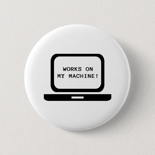 Badge Rond 5 Cm Travaux sur ma machine (Devant)