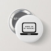 Badge Rond 5 Cm Travaux sur ma machine (Devant & derrière)