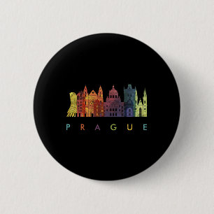 Badge Rond 5 Cm Travel Europe République tchèque Prague Famille Va