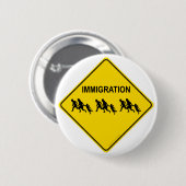 Badge Rond 5 Cm Traversée de l'immigration (Devant & derrière)