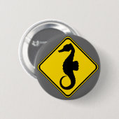 Badge Rond 5 Cm Traversée des hippocampes ! (Devant & derrière)