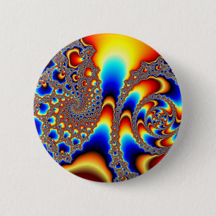 Badge Rond 5 Cm Traverser - Art fractal