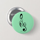 Badge Rond 5 Cm Treble déconnecté (Devant & derrière)