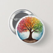 Badge Rond 5 Cm Tree of Life (Devant & derrière)