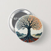 Badge Rond 5 Cm Tree of Life (Devant & derrière)