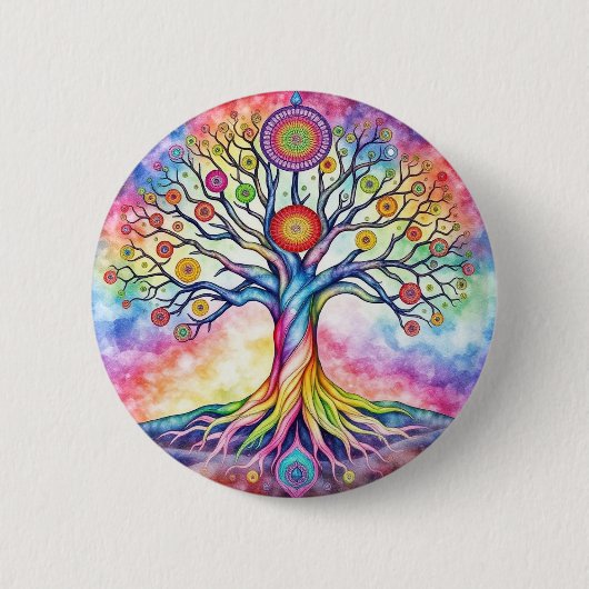 Badge Rond 5 Cm Tree of Life (Devant)