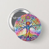 Badge Rond 5 Cm Tree of Life (Devant & derrière)