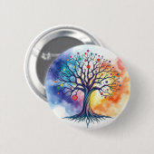Badge Rond 5 Cm Tree of Life (Devant & derrière)