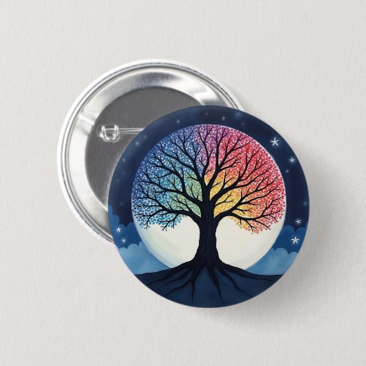 Badge Rond 5 Cm Tree of Life (Devant & derrière)