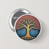 Badge Rond 5 Cm Tree of Life (Devant & derrière)