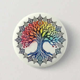 Badge Rond 5 Cm Tree of Life