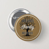 Badge Rond 5 Cm Tree of Life!  Family Reunion Button (Devant & derrière)