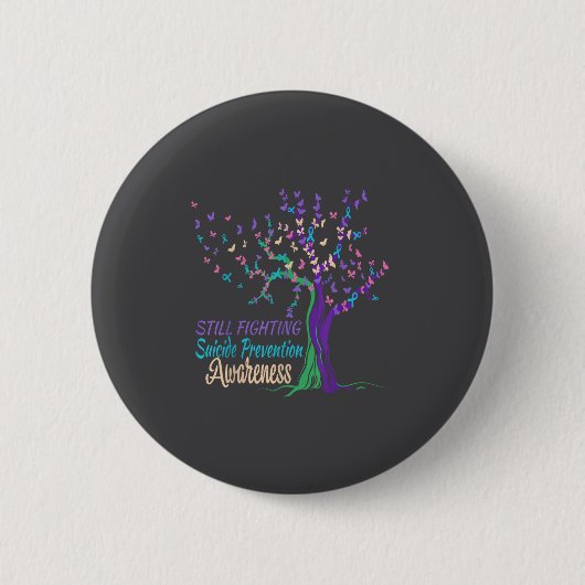 Badge Rond 5 Cm Tree Ribbon Still Fighting Suicide Prevention Awar (Devant)