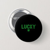 Badge Rond 5 Cm Trèfle chanceux drôle St Patrick couples (Devant & derrière)