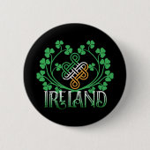 BADGE ROND 5 CM TRÈFLE D'IRLANDE (Devant)