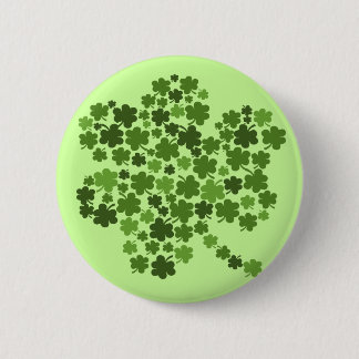 Badge Rond 5 Cm Trèfle irlandais de St Paddys de shamrocks
