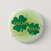 Badge Rond 5 Cm Trèfles chanceux se sentants de shamrock (Devant)