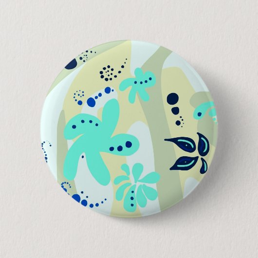 Badge Rond 5 Cm Trending abstrait Motif couleur claire floral blob (Devant)