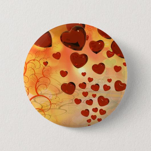 Badge Rond 5 Cm Trending love coeurs, accessoires. Saint Valentin (Devant)