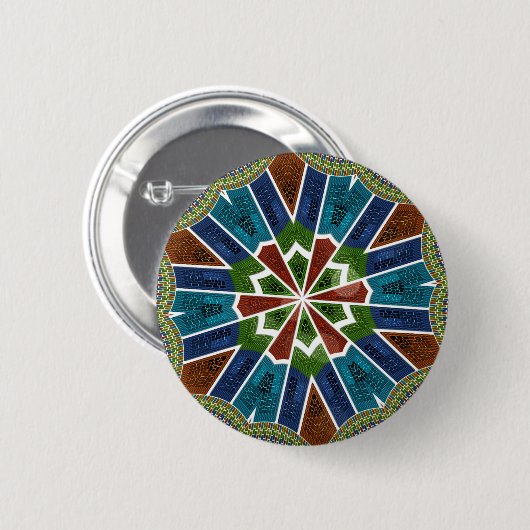 Badge Rond 5 Cm Trendy Sari design (Devant & derrière)