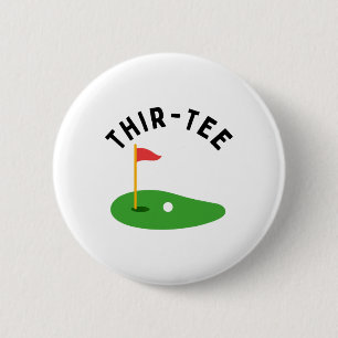Badge Rond 5 Cm Trente 30e fête d'anniversaire de golf trentième g