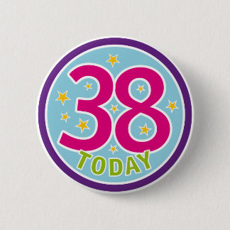 Badge Rond 5 Cm trente-huitième INSIGNE d'ANNIVERSAIRE