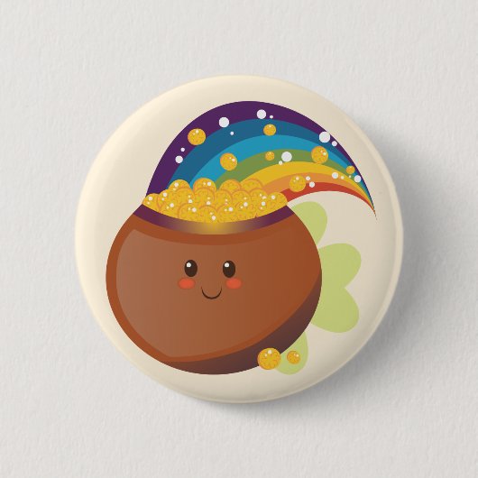 Badge Rond 5 Cm Trésor de la Saint-Patrick (Devant)