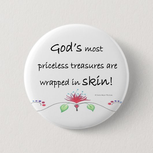 Badge Rond 5 Cm trésors inestimables (Devant)