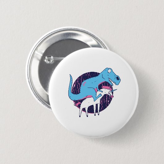 Badge Rond 5 Cm Trex équitation Unicorn (Devant & derrière)
