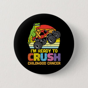 Badge Rond 5 Cm Trex Monster Truck Crush Children Cancer Awards
