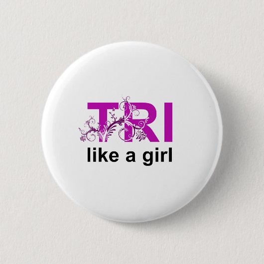Badge Rond 5 Cm tri comme une fille (Devant)