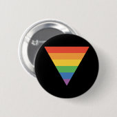 Badge Rond 5 Cm Triangle arc-en-ciel gay pride (Devant & derrière)