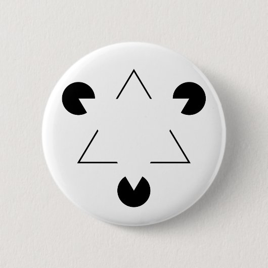 Badge Rond 5 Cm Triangle Kanizsa (Devant)