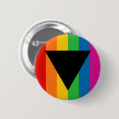 Badge Rond 5 Cm Triangle noir de la fierté lesbienne (Devant & derrière)